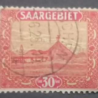 Saar 1922 23 series. Sc 108 30 c value.